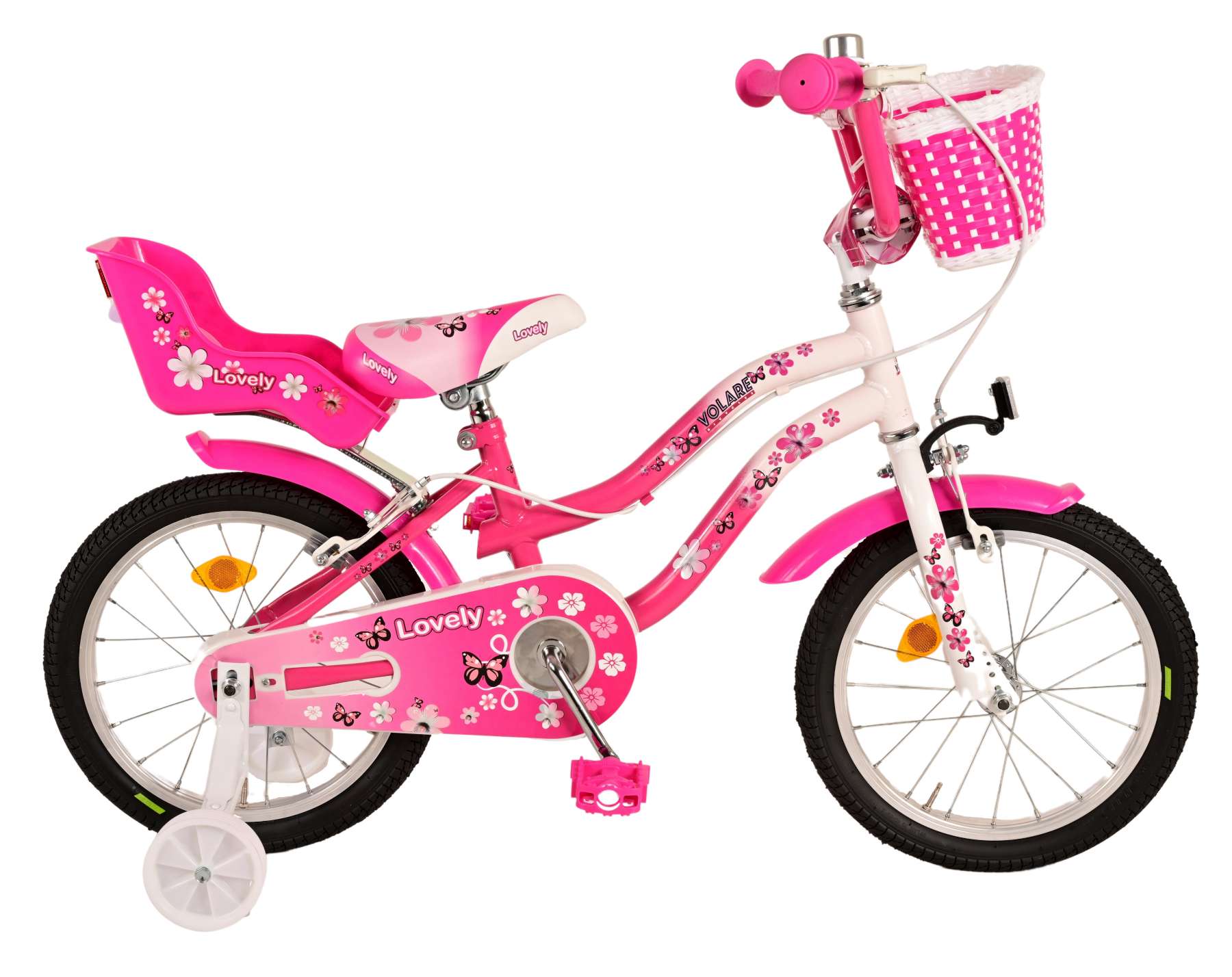 TPFSports Lovely Kinderfahrrad - Mädchen - 16 Zoll - 2 Handbremsen - Rot