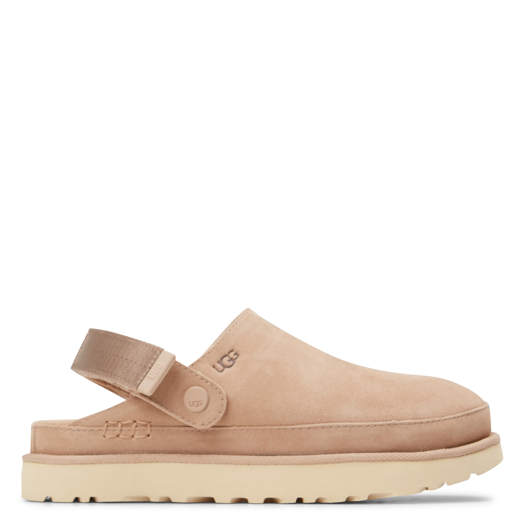 GOLDENSTAR CLOG - Sabot en cuir velours| Beige