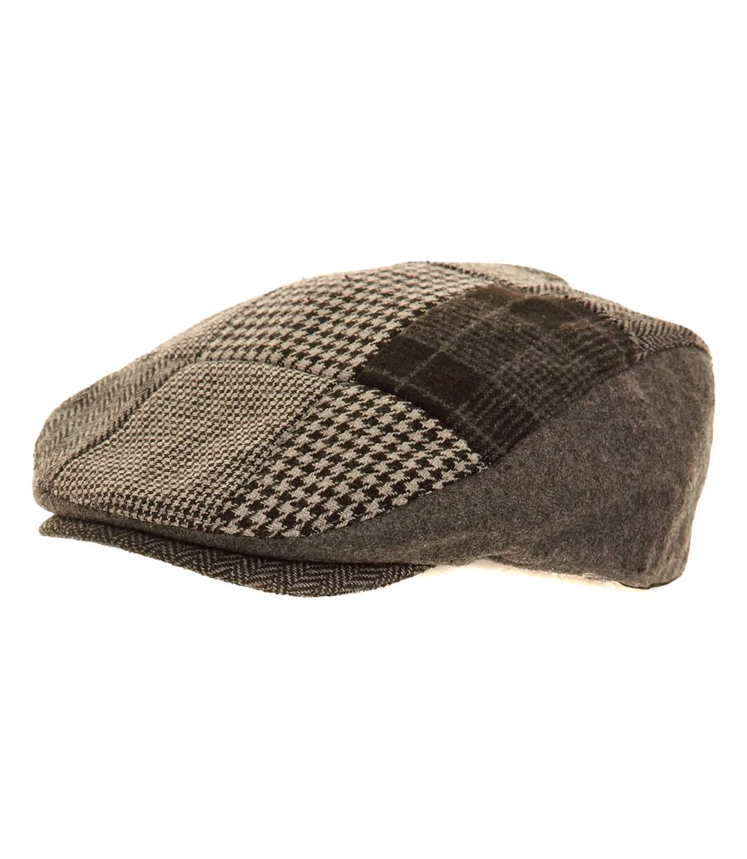 Casquette plate à motif patchwork - Homme (Gris) - UTHA254