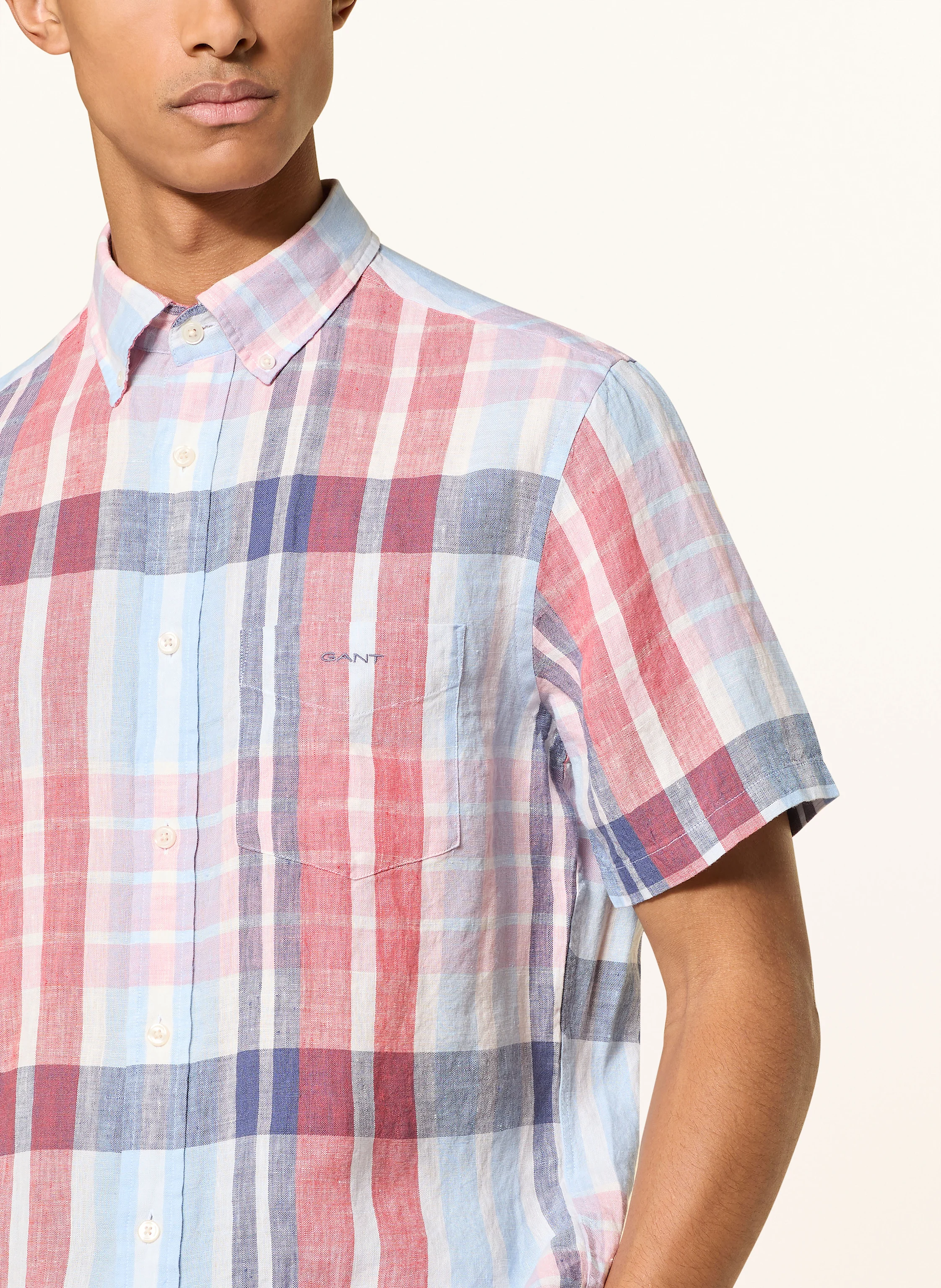 GANT Kurzarm-Hemd Regular Fit aus Leinen