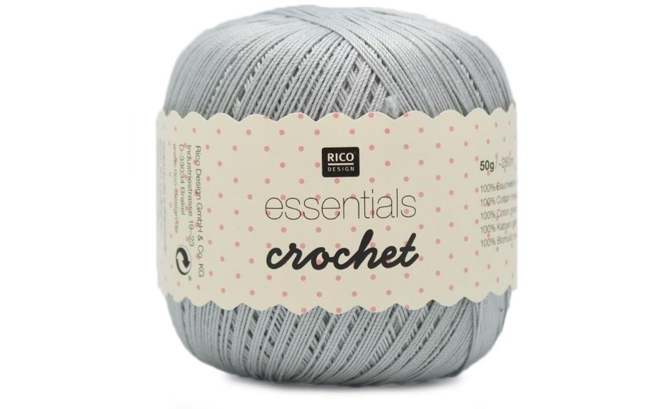 Häkel- und Strickgarn Essentials Crochet 50 g, HellgrauHäkelgarn für kreative Projekte