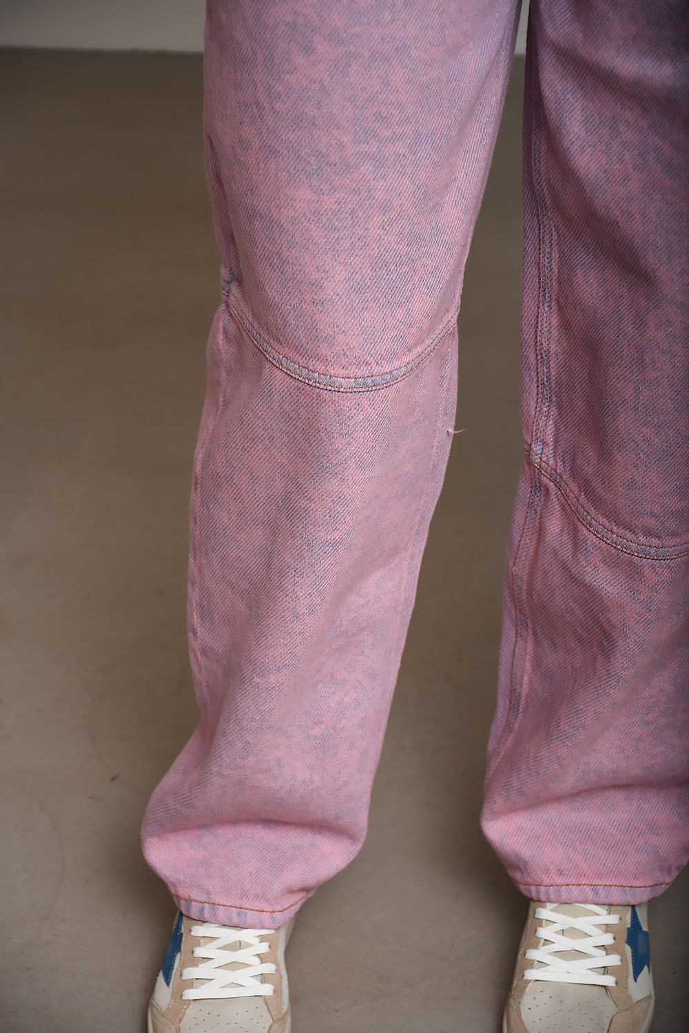 Overdyed heavy denim jeans