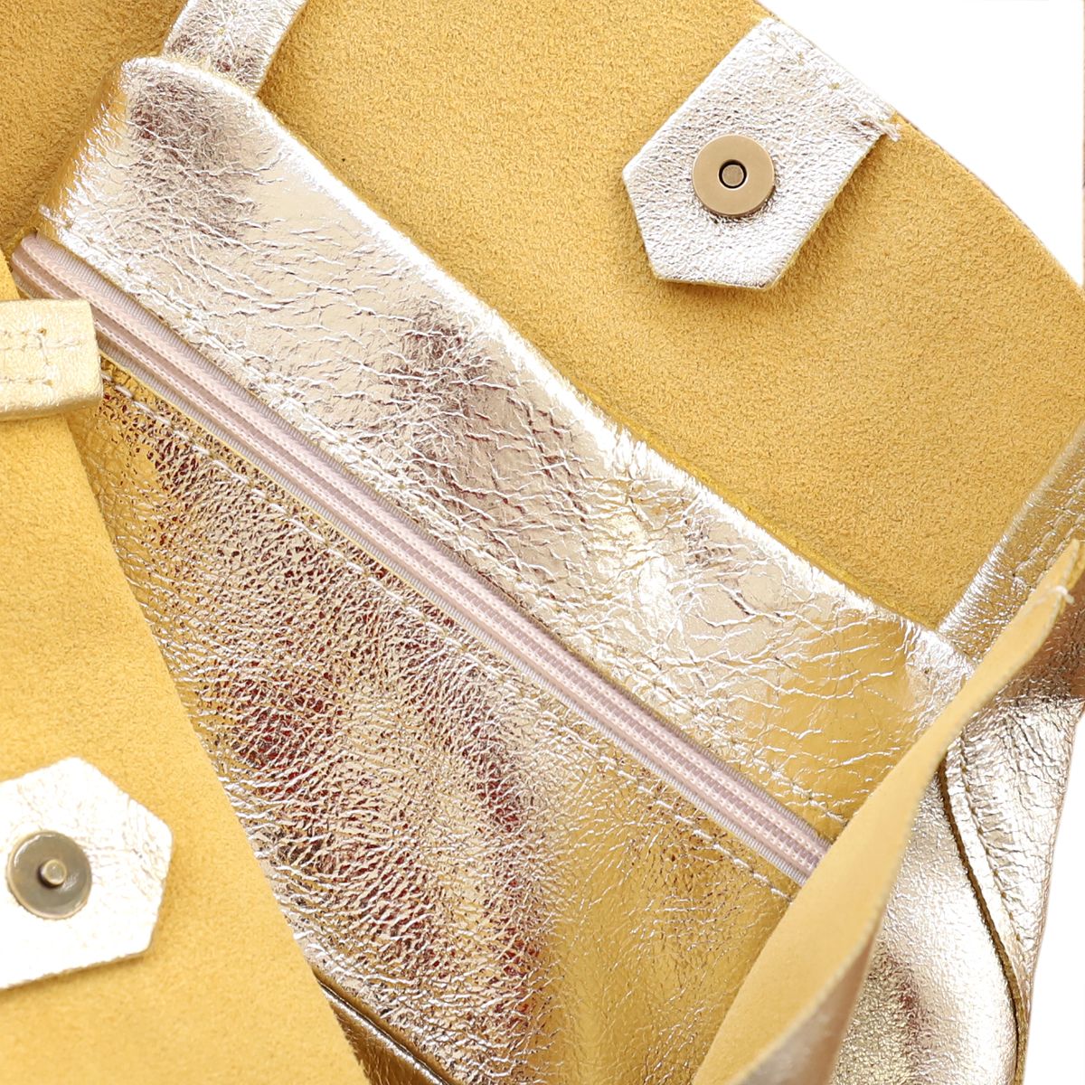 Sac tote bag cuir doré Maison Suzanne