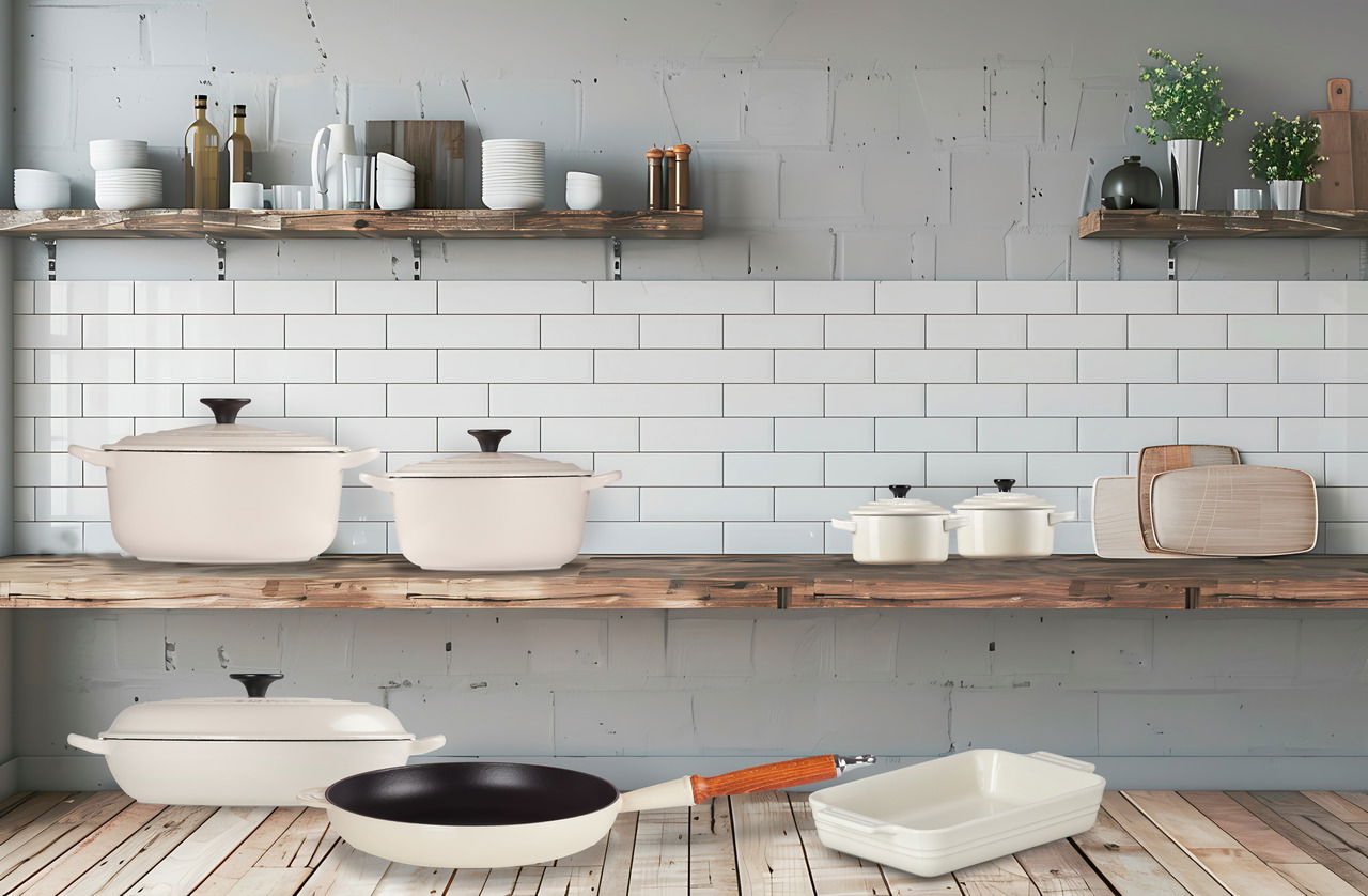 LE CREUSET Ovaler Bräter 31cm Creme TRADITION