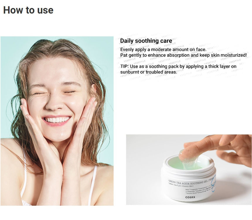 COSRX - Groene thee Aqua verzachtende gelcrème
