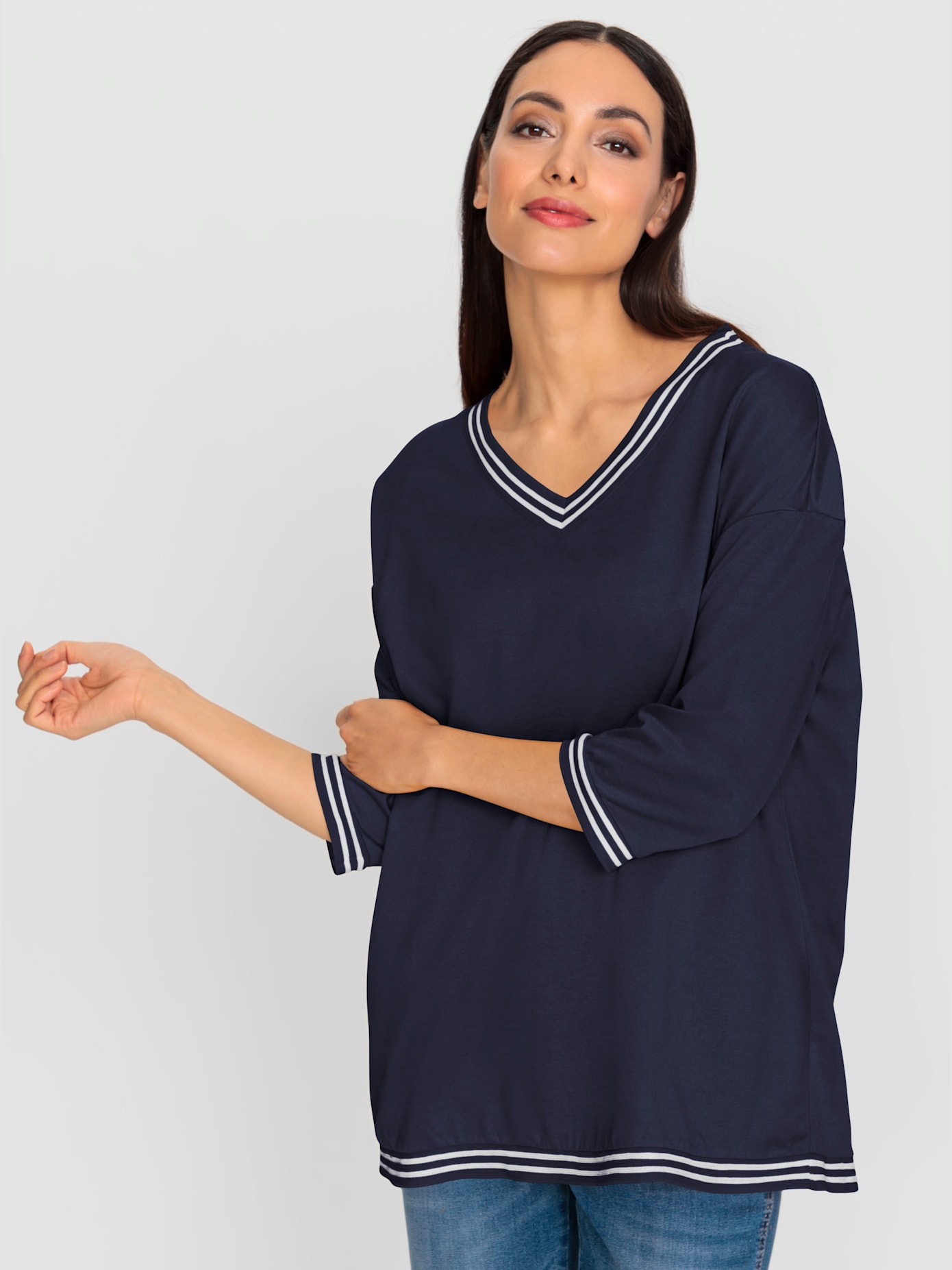 T-shirt ruban rayé sportif