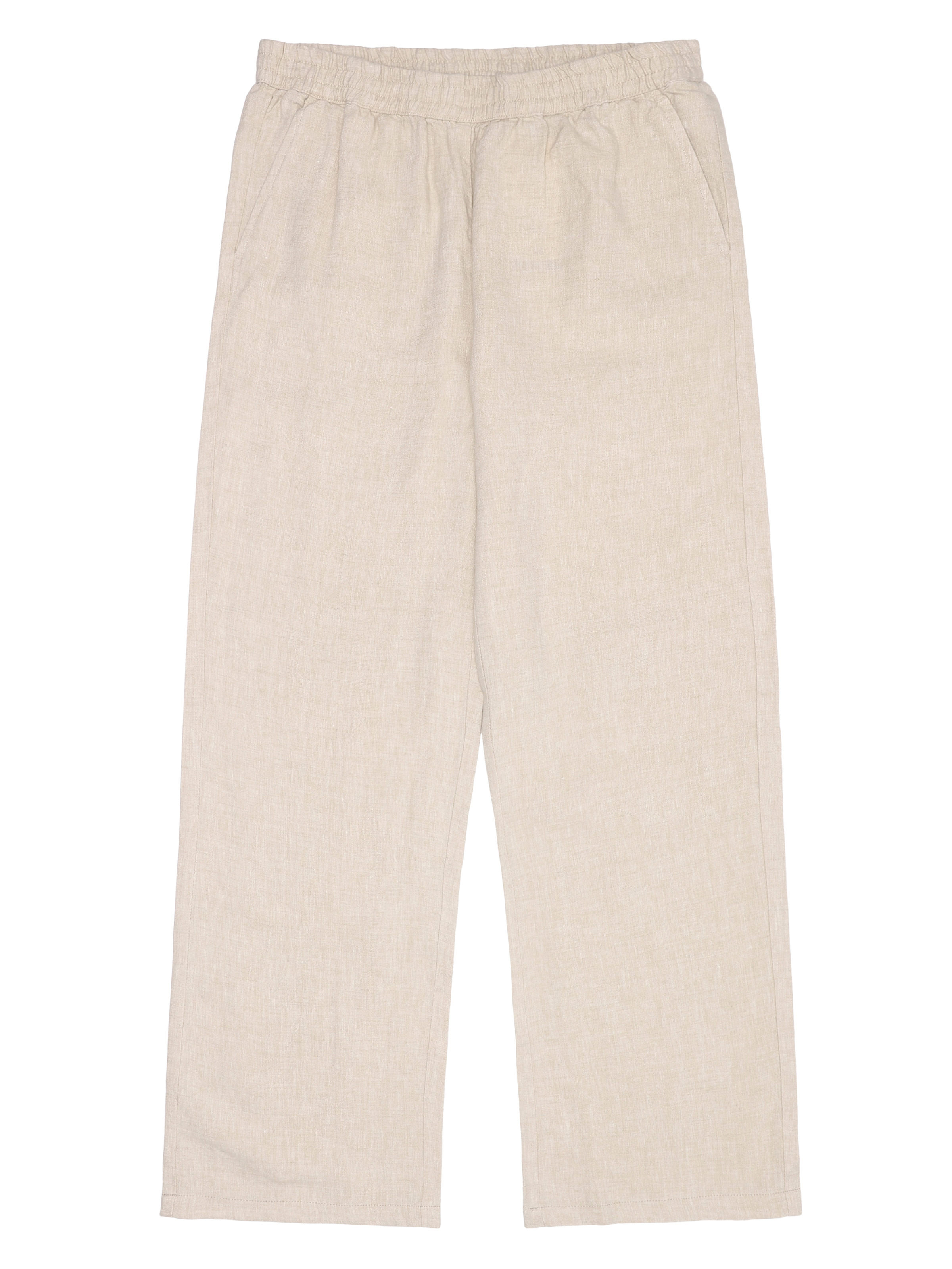Posey Wide Mid-Rise Linen Pants W