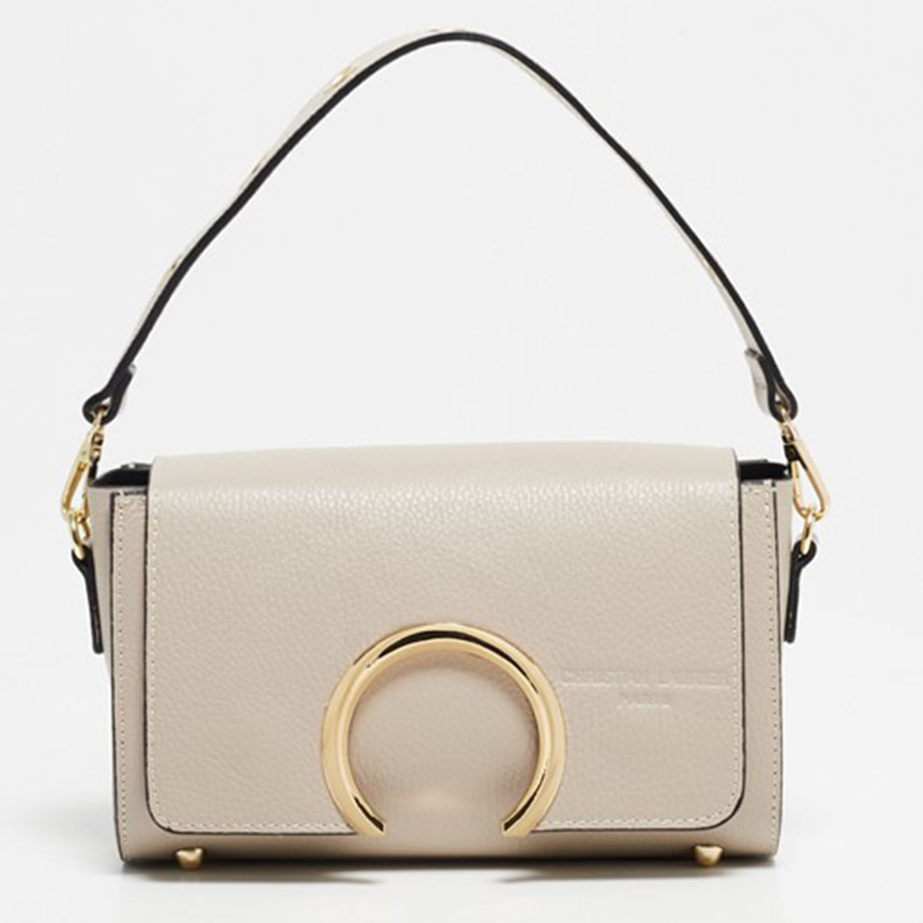 Christian Laurier Sac à main en Cuir Ralph taupe clair  - 26x14x8 cm