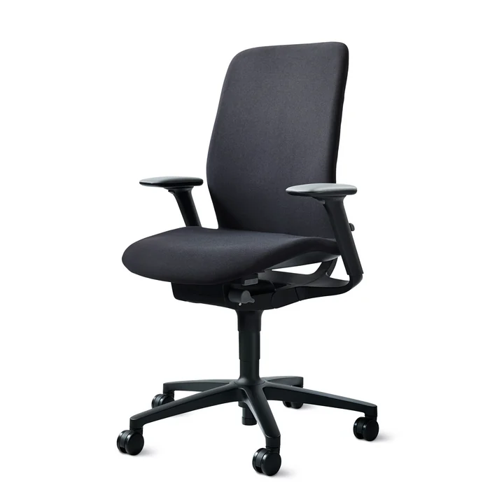 Wilkhahn - AT 187/7 Homeoffice Bürodrehstuhl mit Sitztiefenverlängerung, schwarz (Teppichboden)