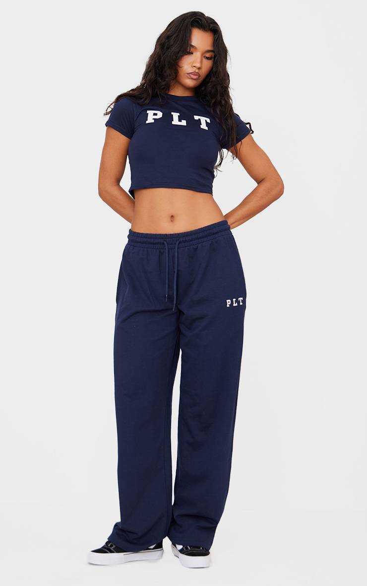 Bleu Marine T-shirt Ajusté Prettylittlething