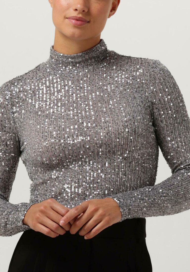 BRUUNS BAZAAR zilveren bruuns bazaar top glitter ezra blouse