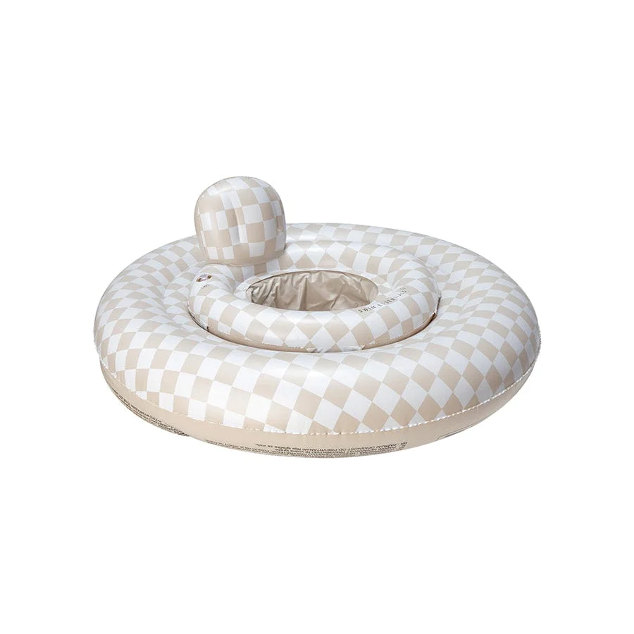 Bouée gonflable avec siège pour bébé à damier 0-2 ans Swim Essentials