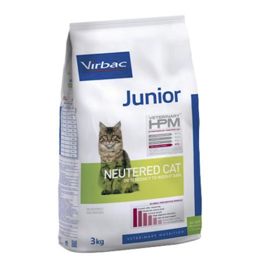 Ração Virbac Junior para Gatos Castrados HPM