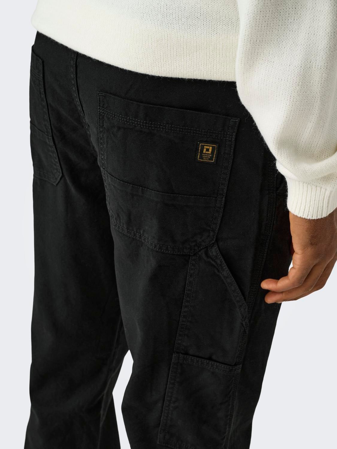 ONSEDGE Gerade geschnitten Hose Black