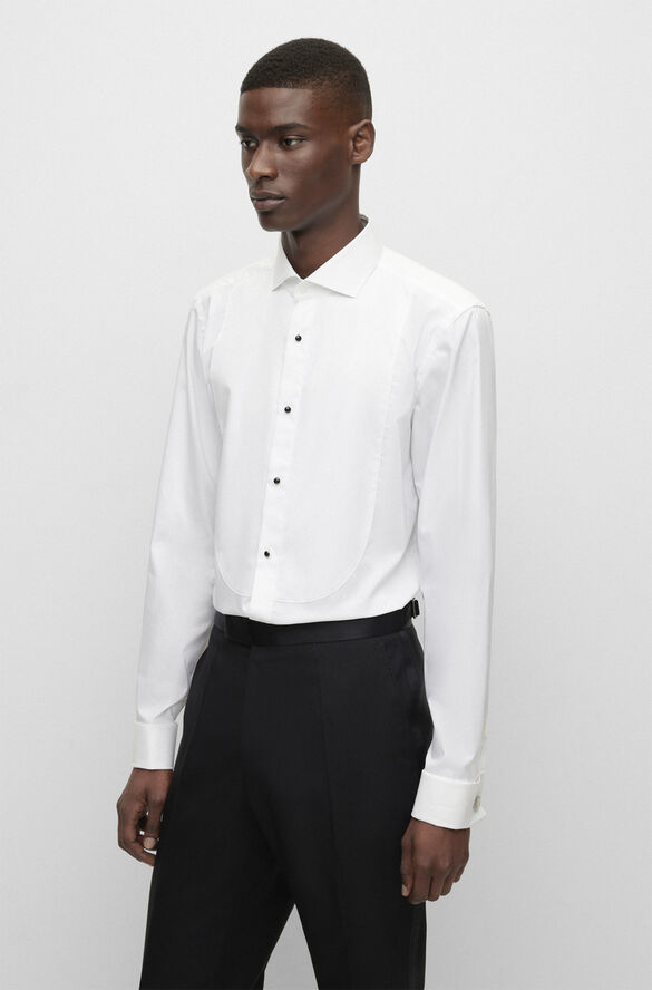 BOSS BOSS Men Business Clothing Shirts Hvid