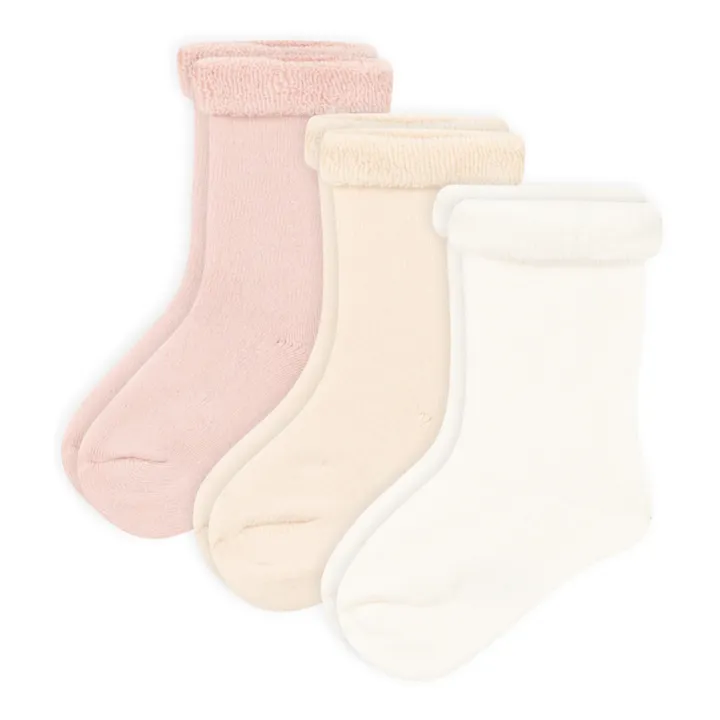 Petit Bateau Lot 3 Paires de Chaussettes Tricot | Rose