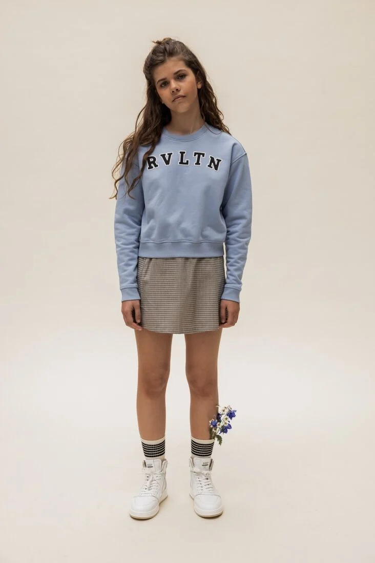 LOOXS 10sixteen lichtblauwe looxs 10sixteen sweater 2401-5318
