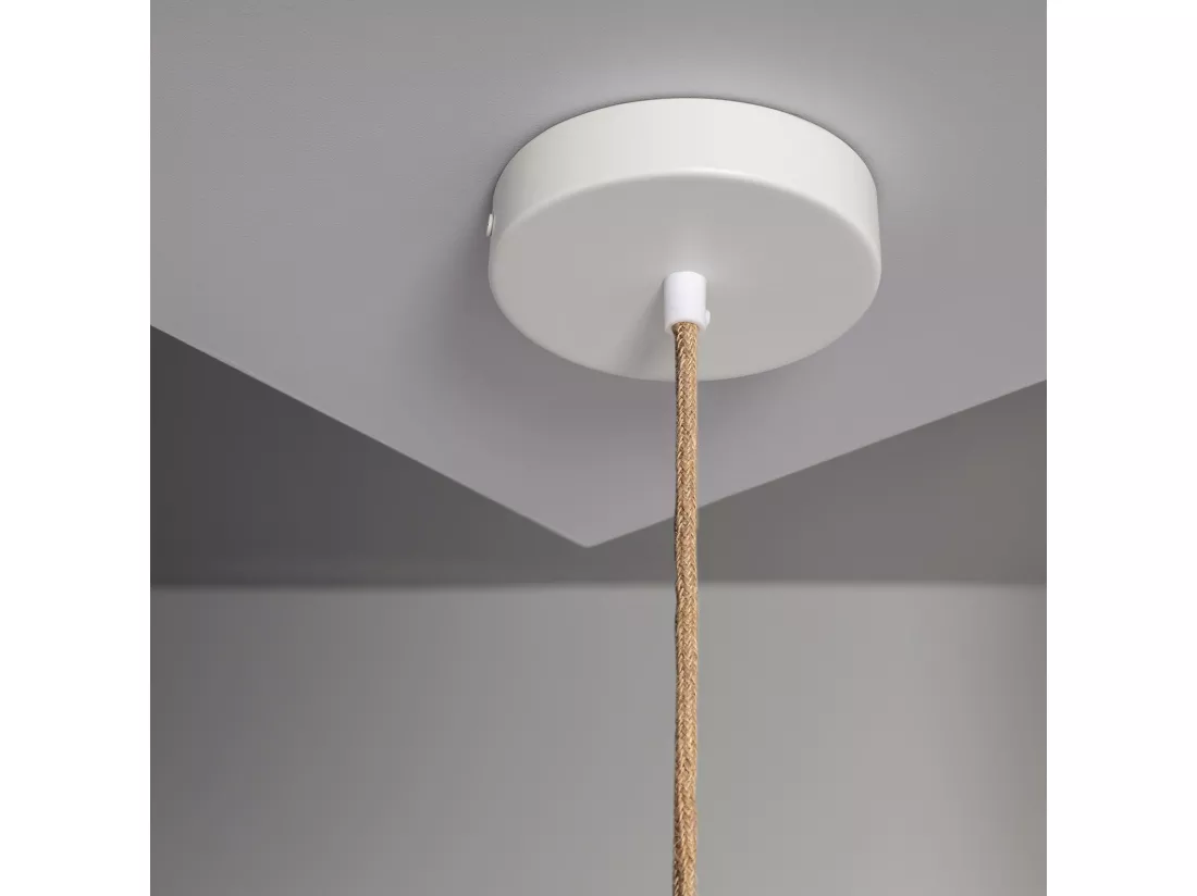 Suspension Rotin et Tissus Longoria Moutarde