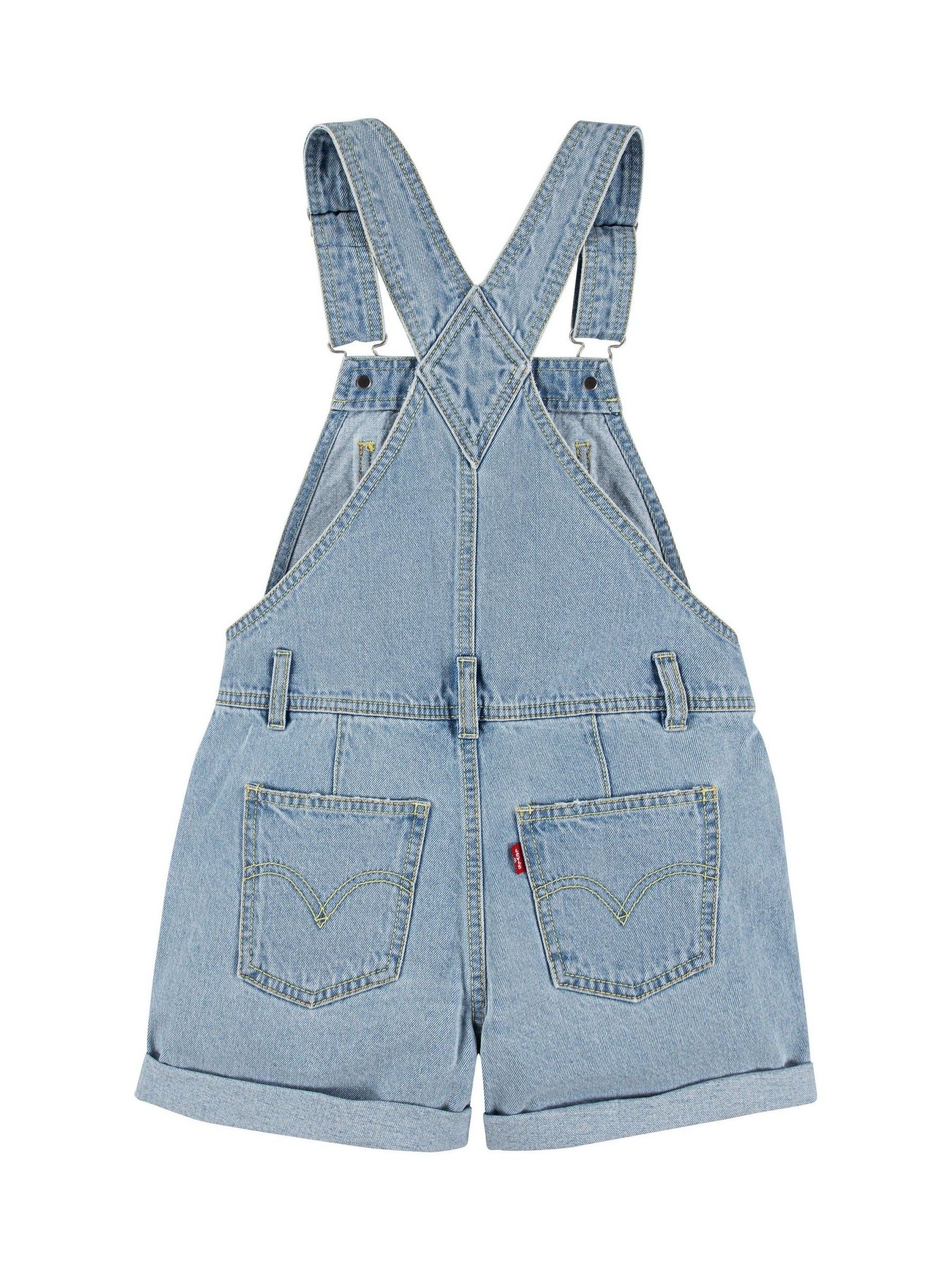 Levi's® 100% katoenen klassieke Denim logoshort bretelbroeken