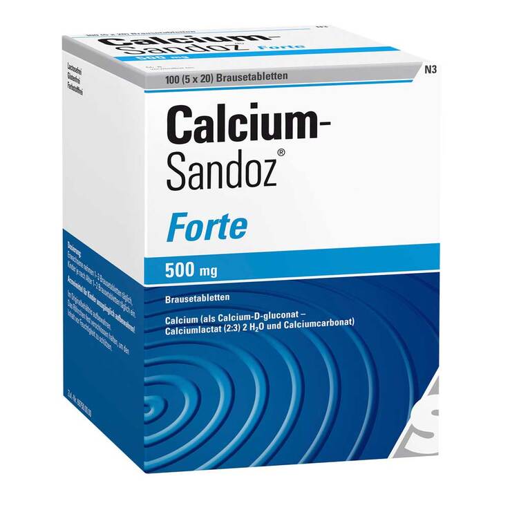 Calcium Sandoz Forte 500 mg Brausetabletten, 5X20 St