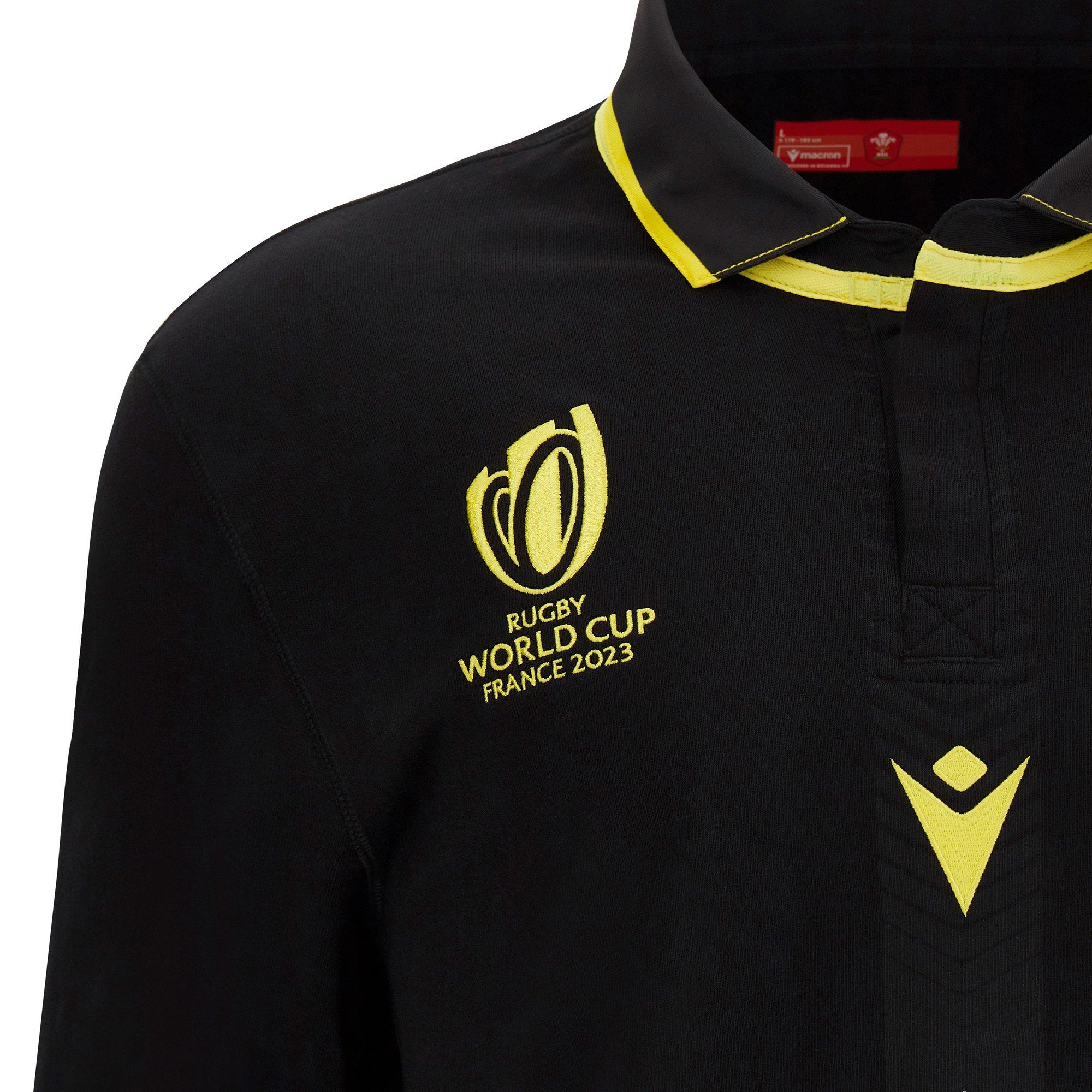 Macron Wales Rugby Away Long Sleeve Shirt 2023 Adults RWC