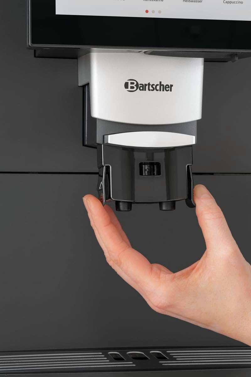 Bartscher Kaffeevollautomat Easy Plus 550, 19 Bar, 550g Bohnenbehälter, Touch-Display, Schwarz - 190096