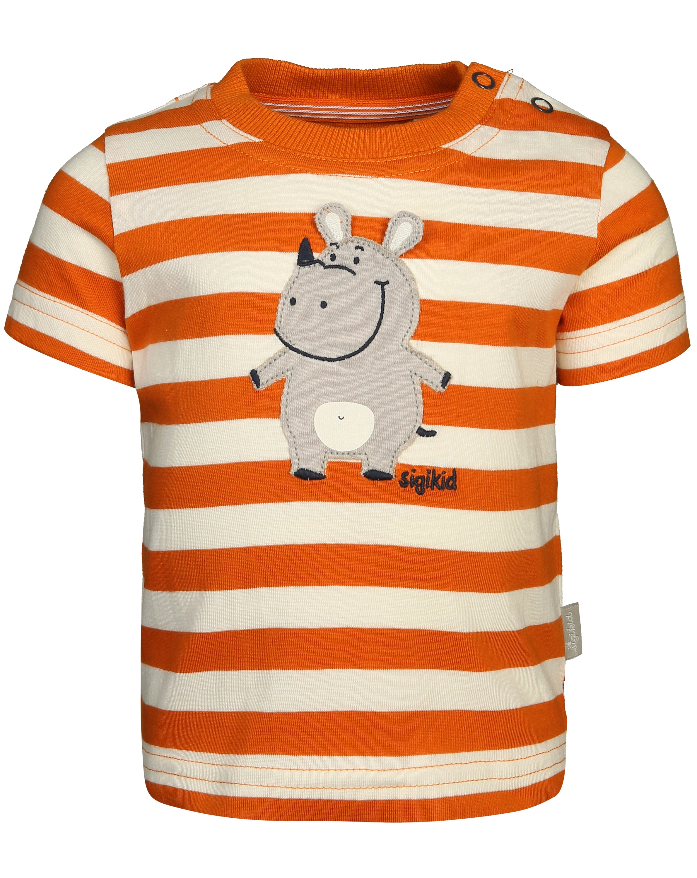 T-Shirt HIPPO gestreift in orange