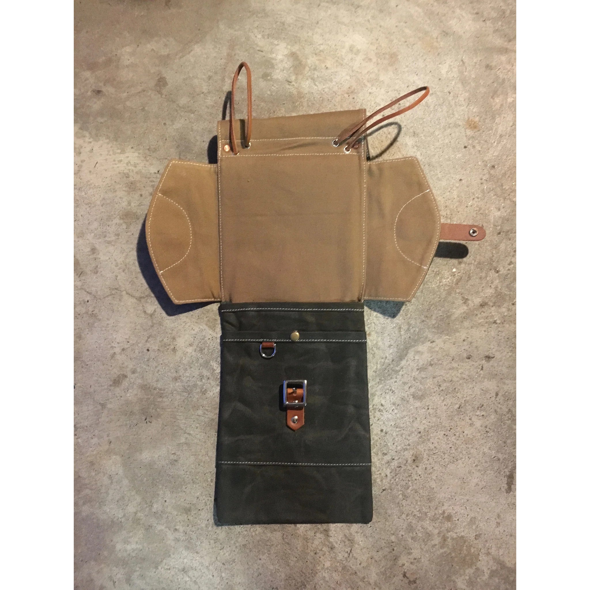 Tackle Waxed Canvas Compact Forest Green drumstokkentas