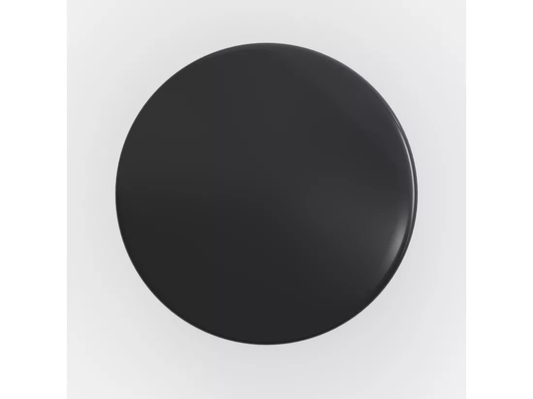 Table d'appoint ronde en métal noir D34 cm - Zita