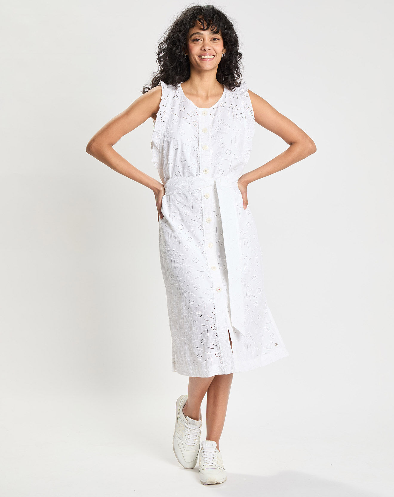 Tommy Hilfiger Robe Broderie Anglaise blanche