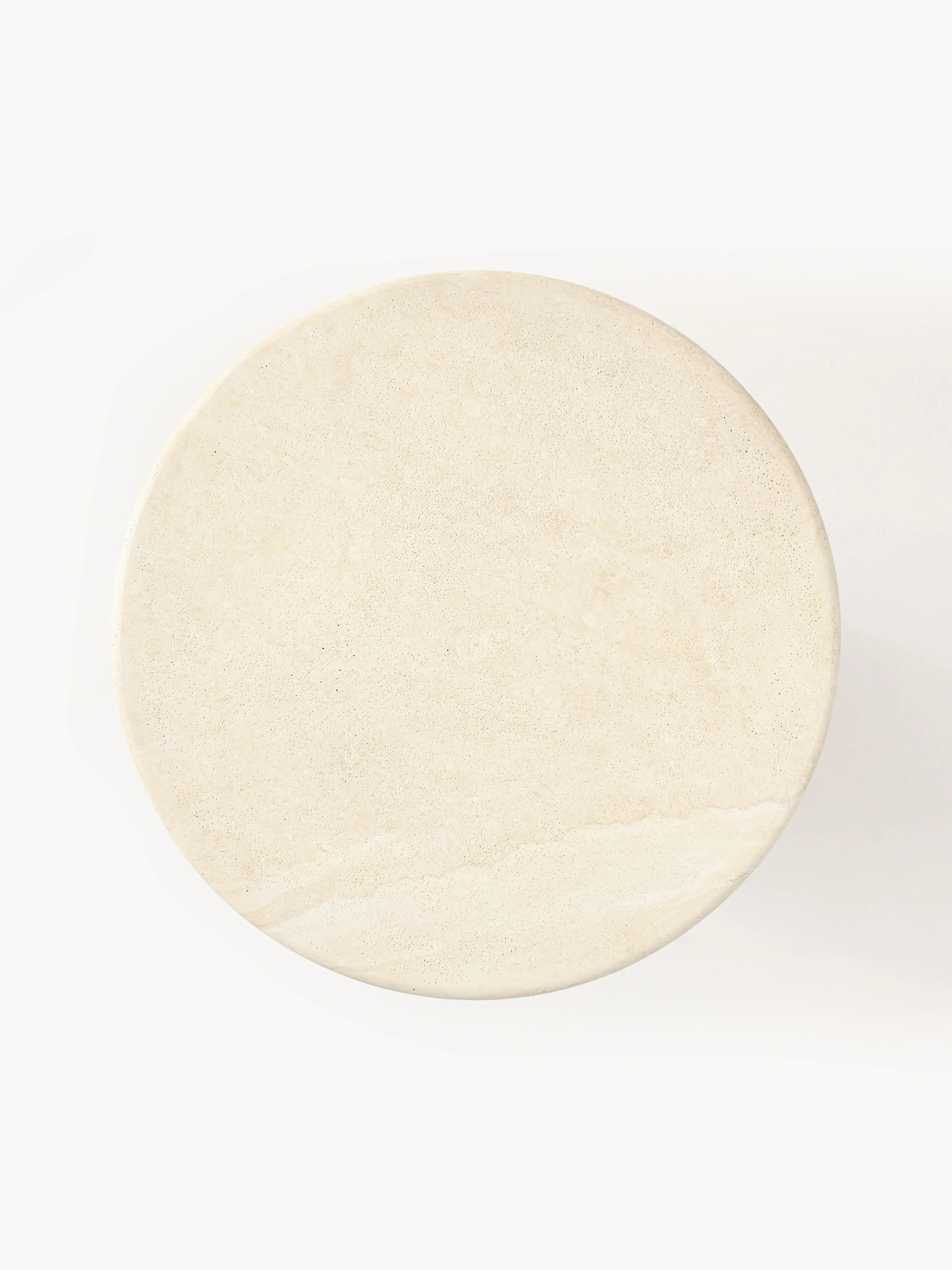 Ronde bijzettafel Jael met travertijn effect