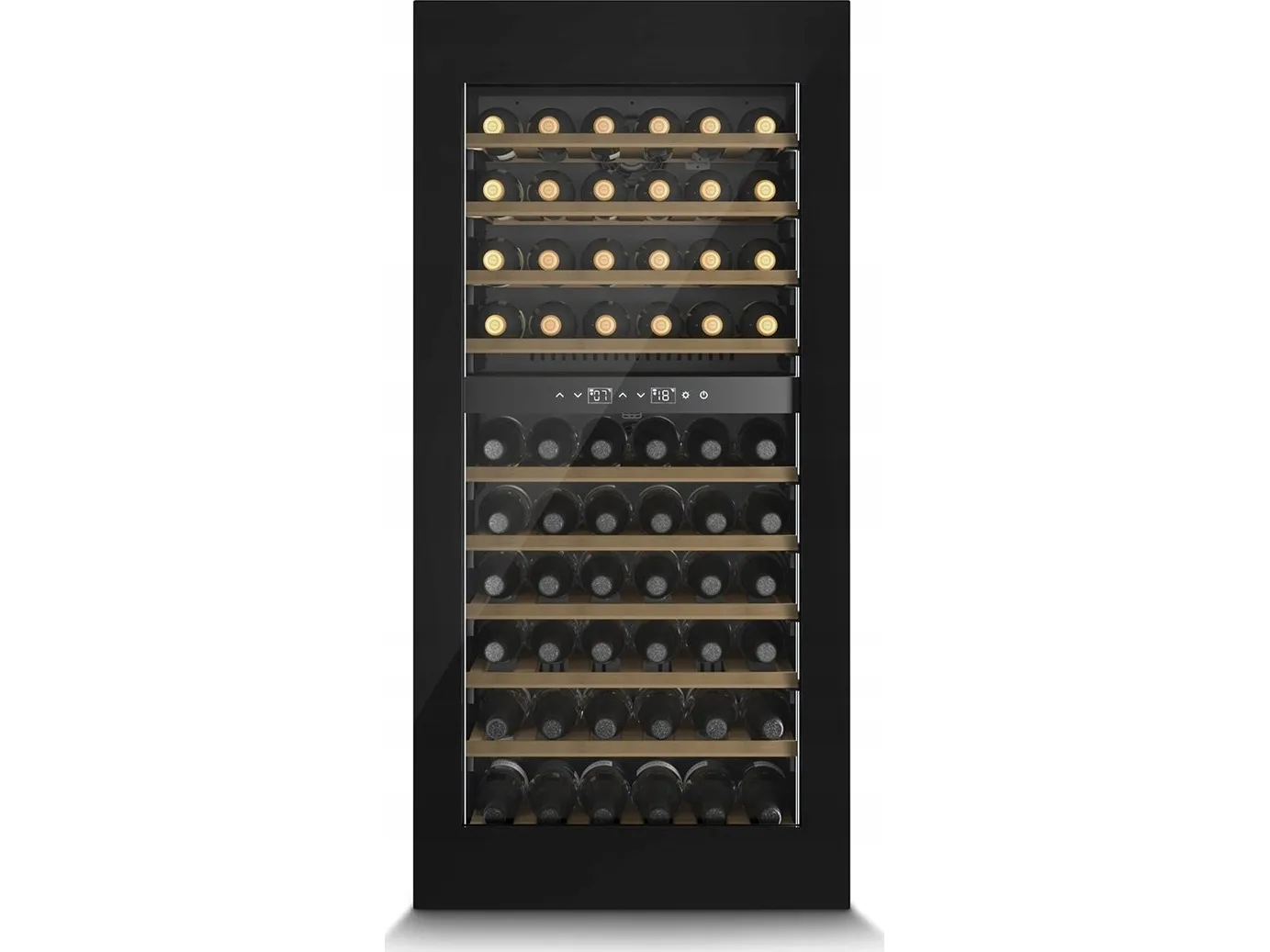 Chłodziarka do wina Caso Caso | Wine Cooler | WineDeluxe WD 60 | Energy efficiency class F | Built-in | Bottles capacity 60 | Cooling type | Juodas