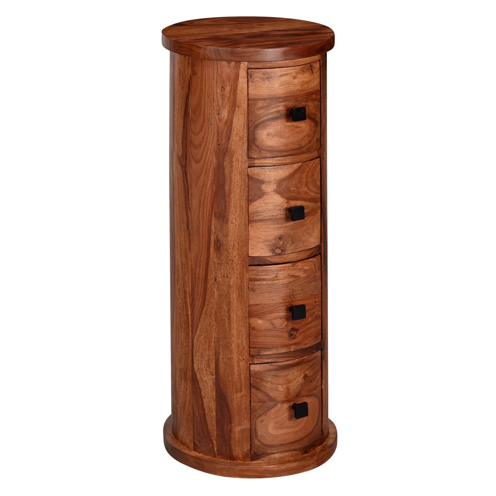 Sideboard rund 85 x 35 cm Sheesham Massivholz