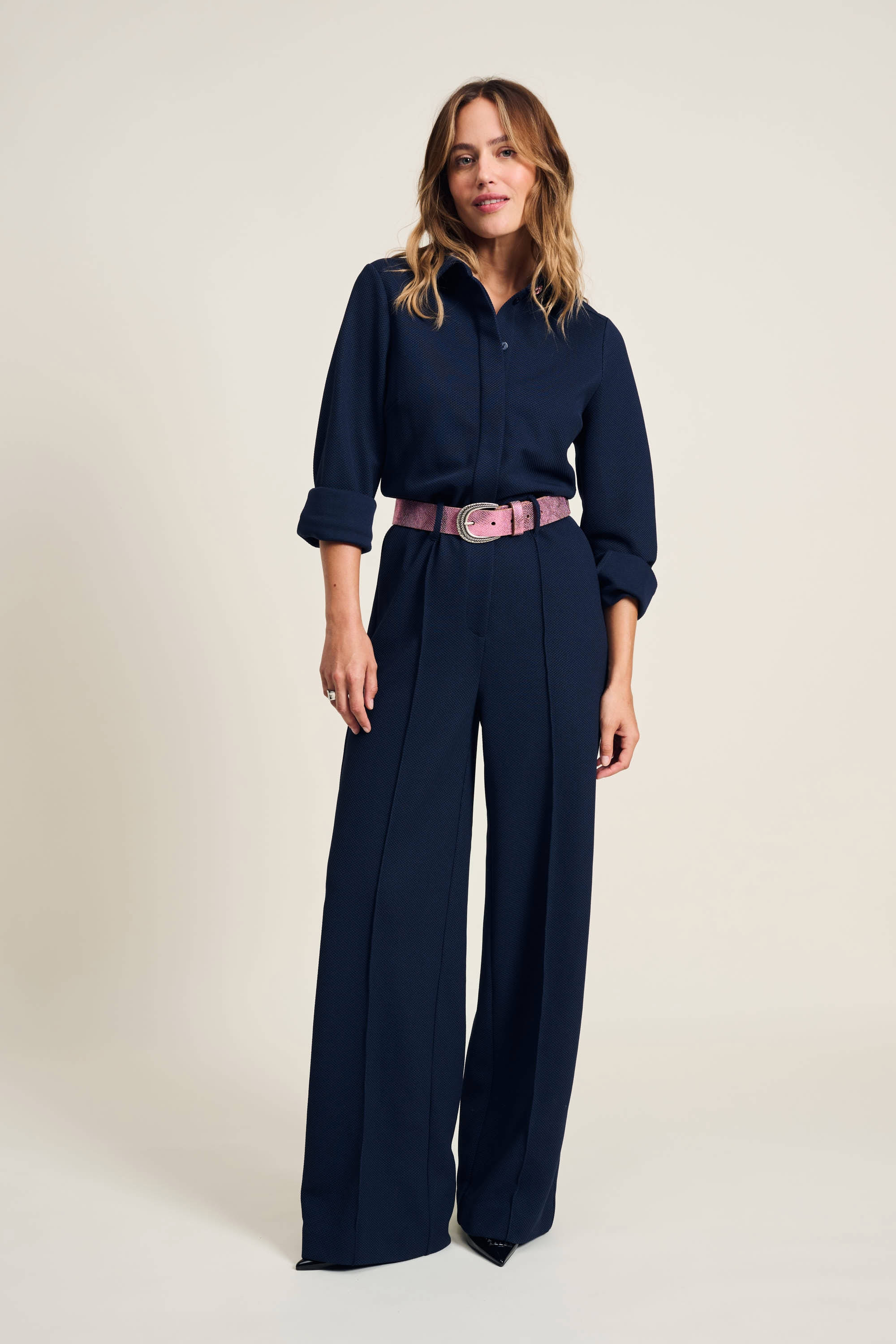 POM Amsterdam jumpsuit donkerblauw