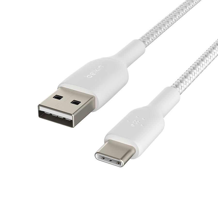 Belkin Câble USB-A vers USB-C renforcé (blanc) - 1 m