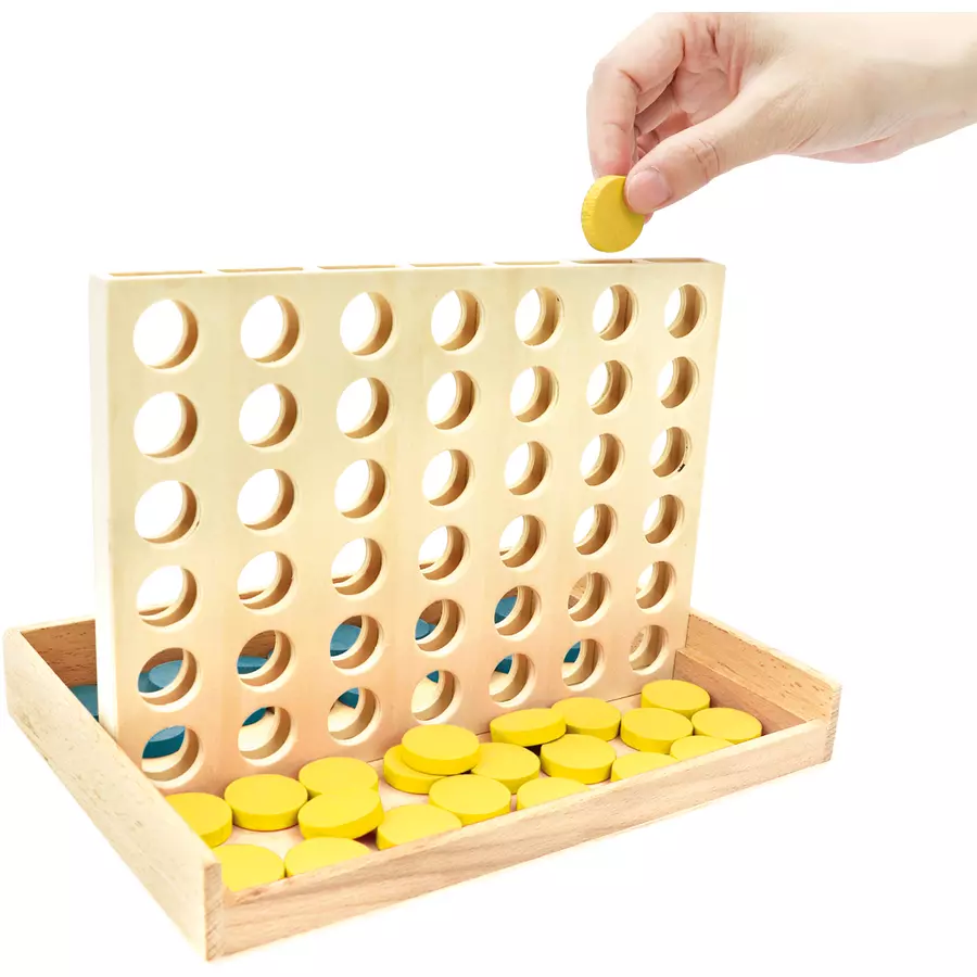 Bino Holz-Geschicklichkeitsspiel, Vier Gewinnt