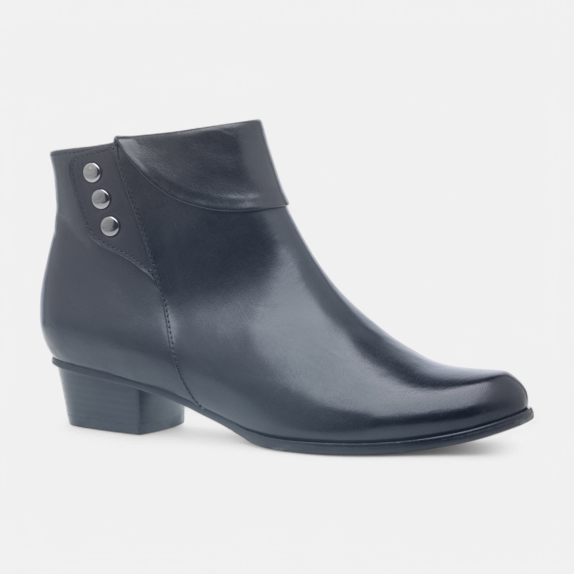 Bottines Femme en cuir noir