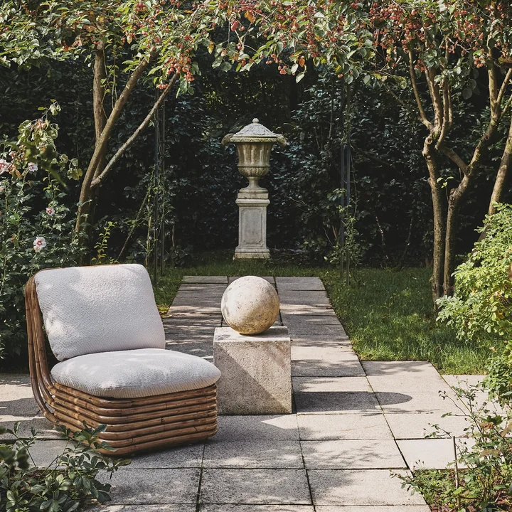 Gubi - Bohemian 72 Outdoor Lounge Stuhl, Dedar (002, Standard)