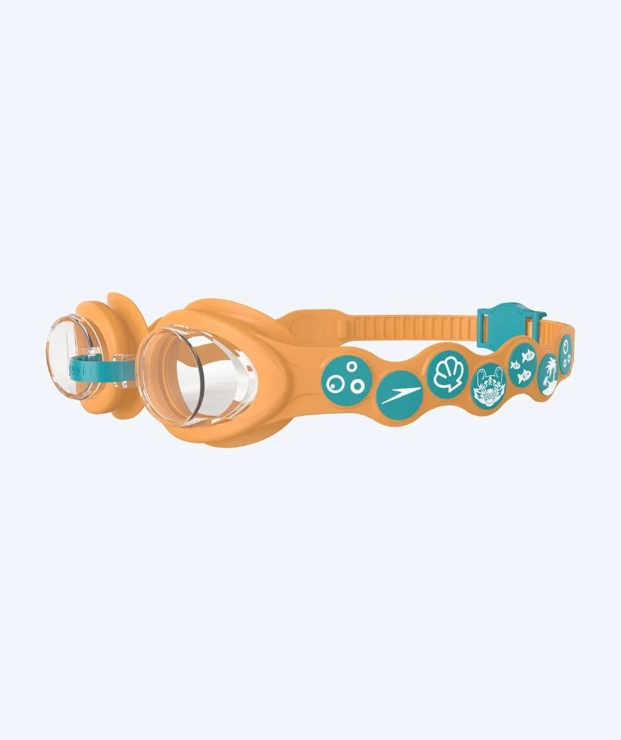 Speedo svømmebriller til børn (2-6) - Infant Spot - Orange/grøn