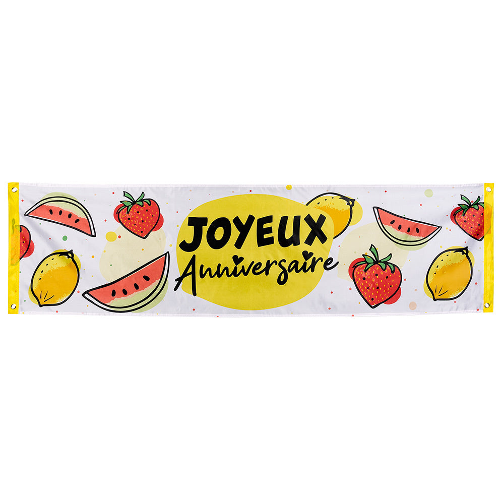 Banner Fruit Joyeux Anniversaire 1,8m