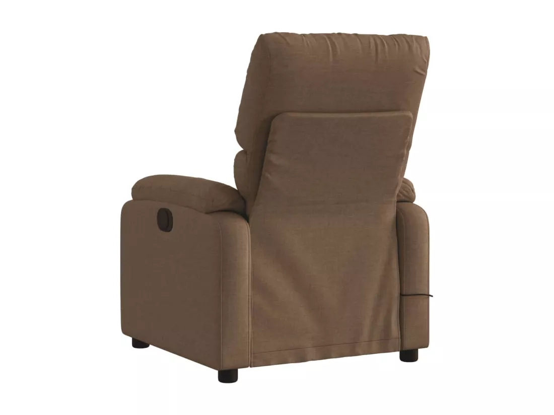 Fauteuil de massage inclinable Marron Tissu