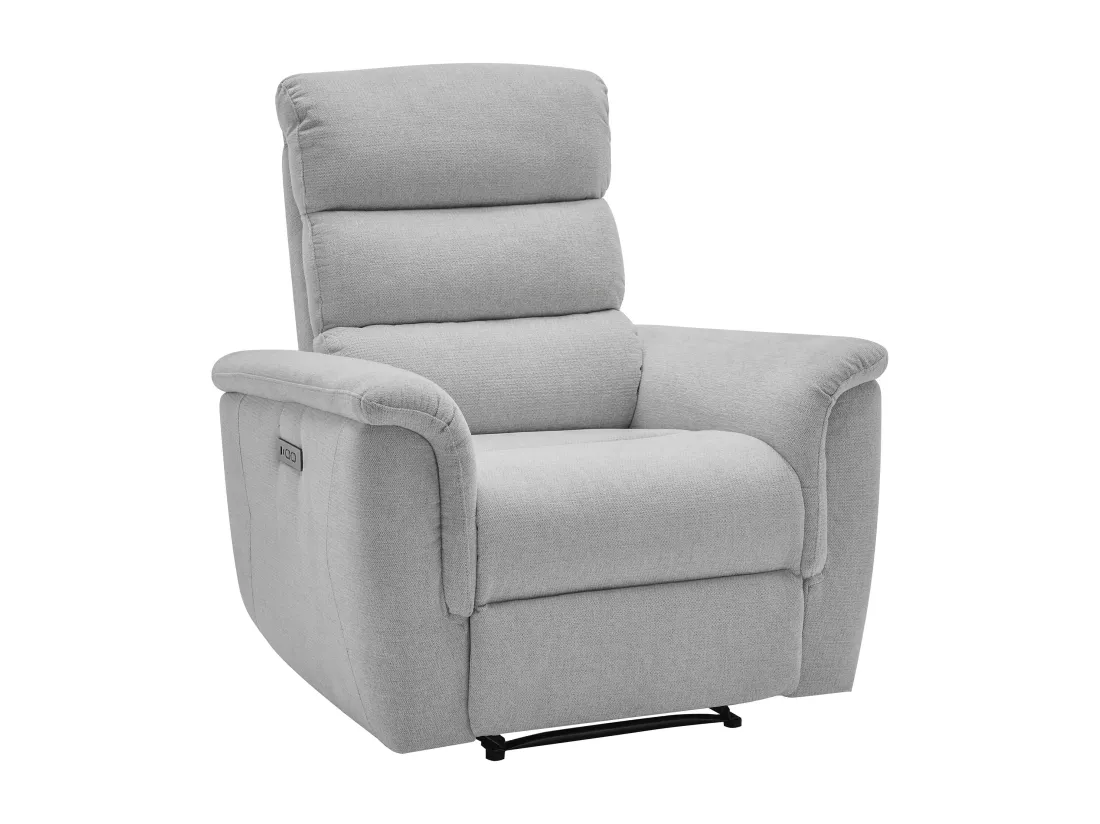 Fauteuil relax électrique en tissu gris clair CARTASIA