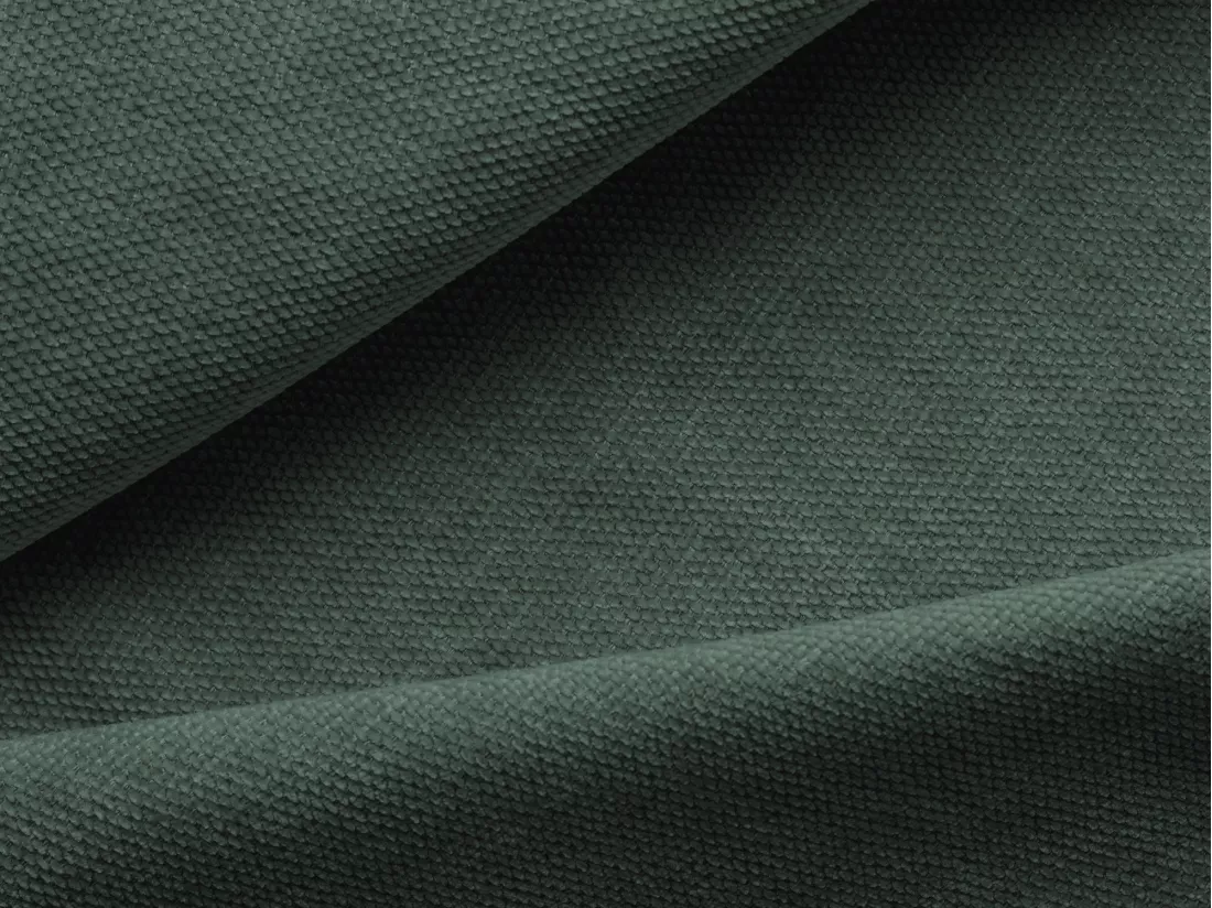 Canapé d'angle panoramique en tissu chenille - vert - HOKU