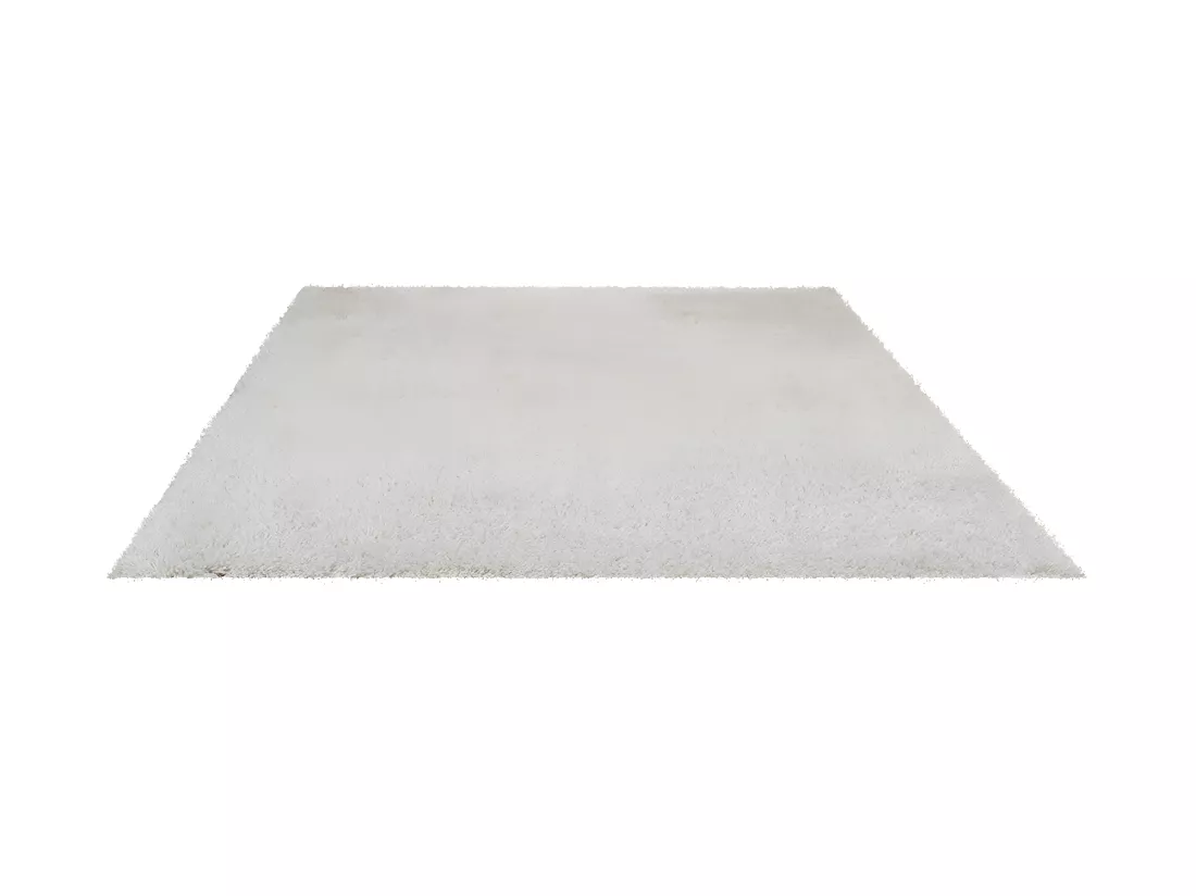 Tapis shaggy à poils longs microfibre - 120 x 170 cm - Blanc cassé - HARVEY