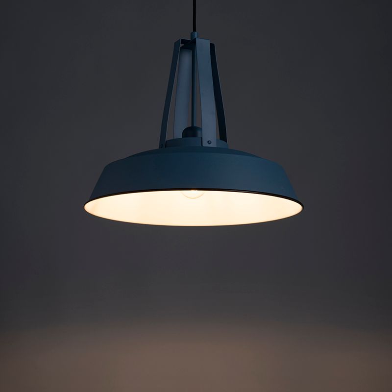Vintage hanglamp blauw rond 43cm - Living