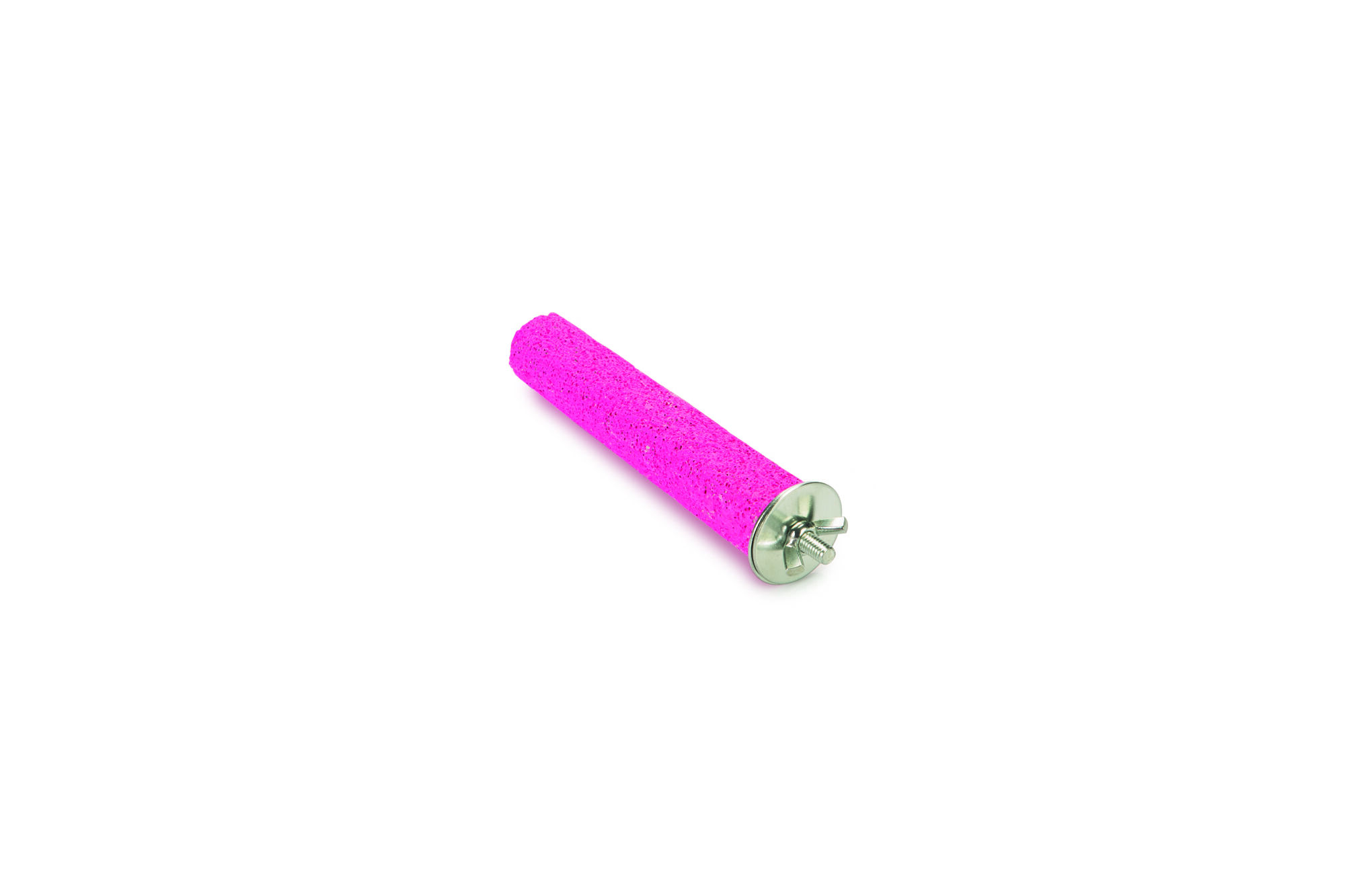 Beeztees Puimsteen van natuurlijk lavasteen - Vogelspeeltje - Roze - 22.5x6.5x4 cm