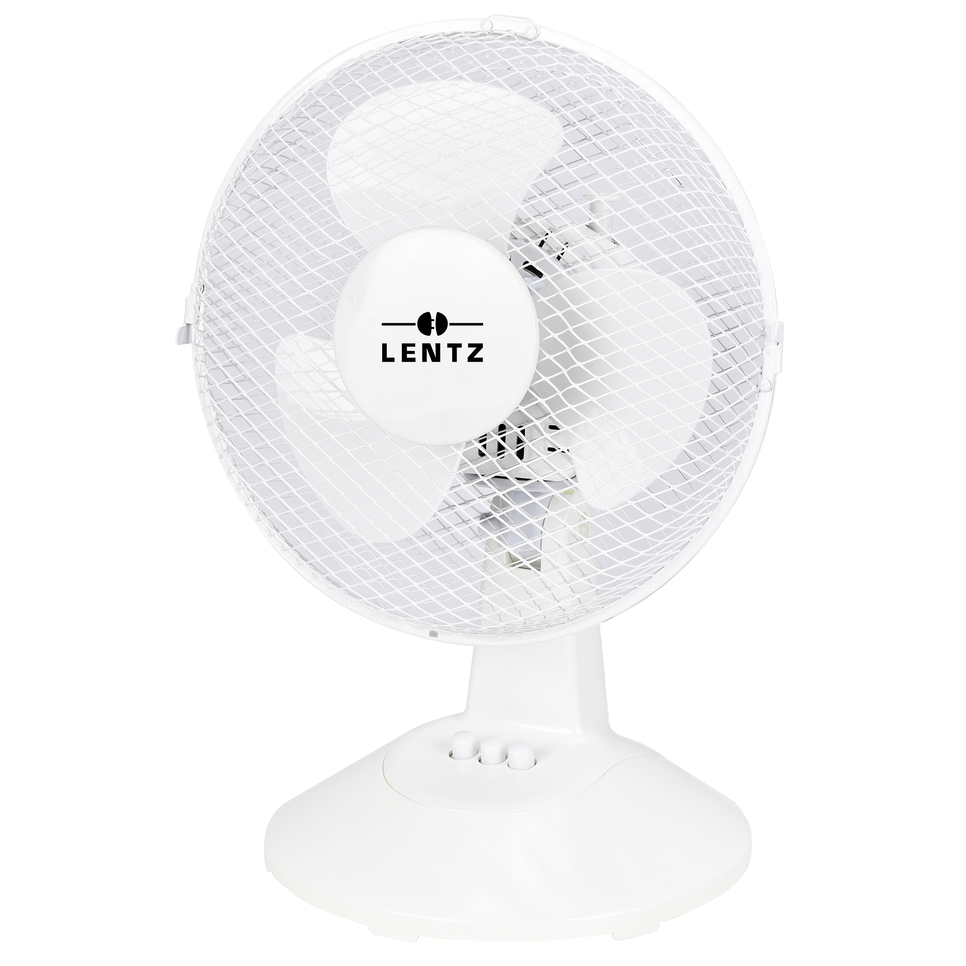 LENTZ Tischventilator - weiß - 2 Geschwindigkeitsstufen