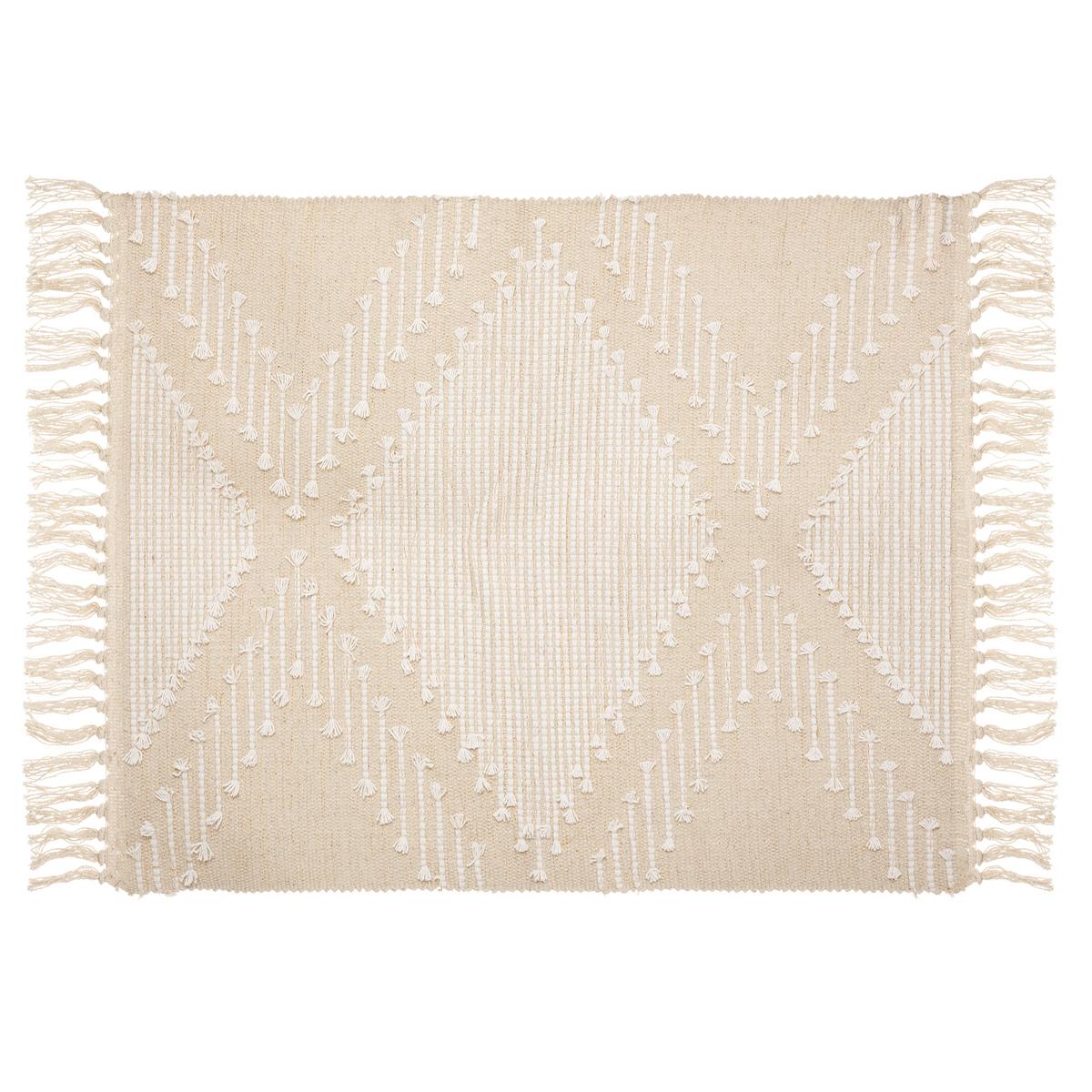 TAPIS COTON SABLE CUIVRE 60X90CM