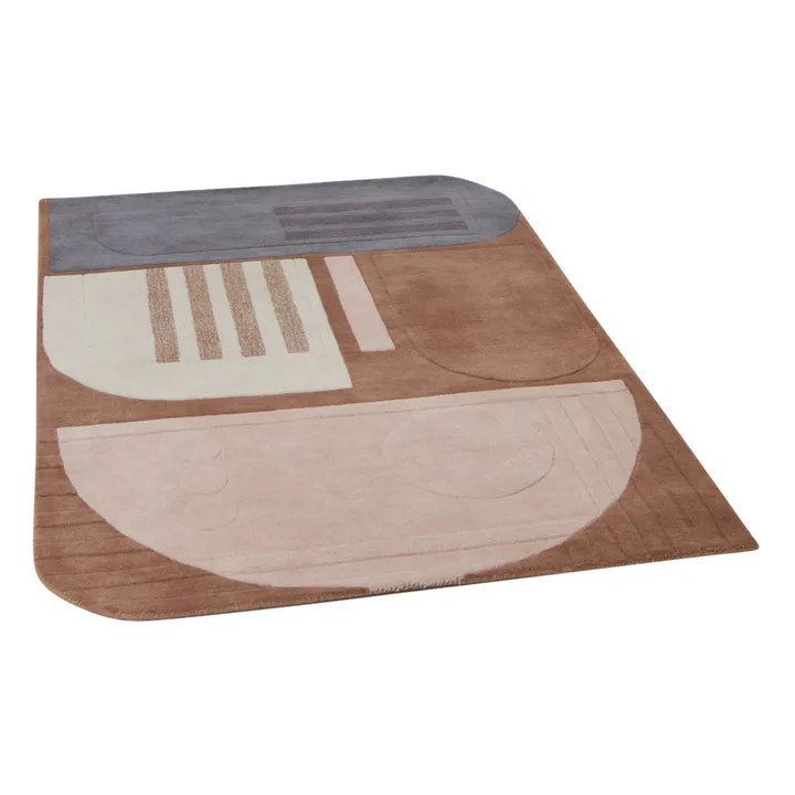 Mapoésie Tapis Melodie en laine | Terracotta