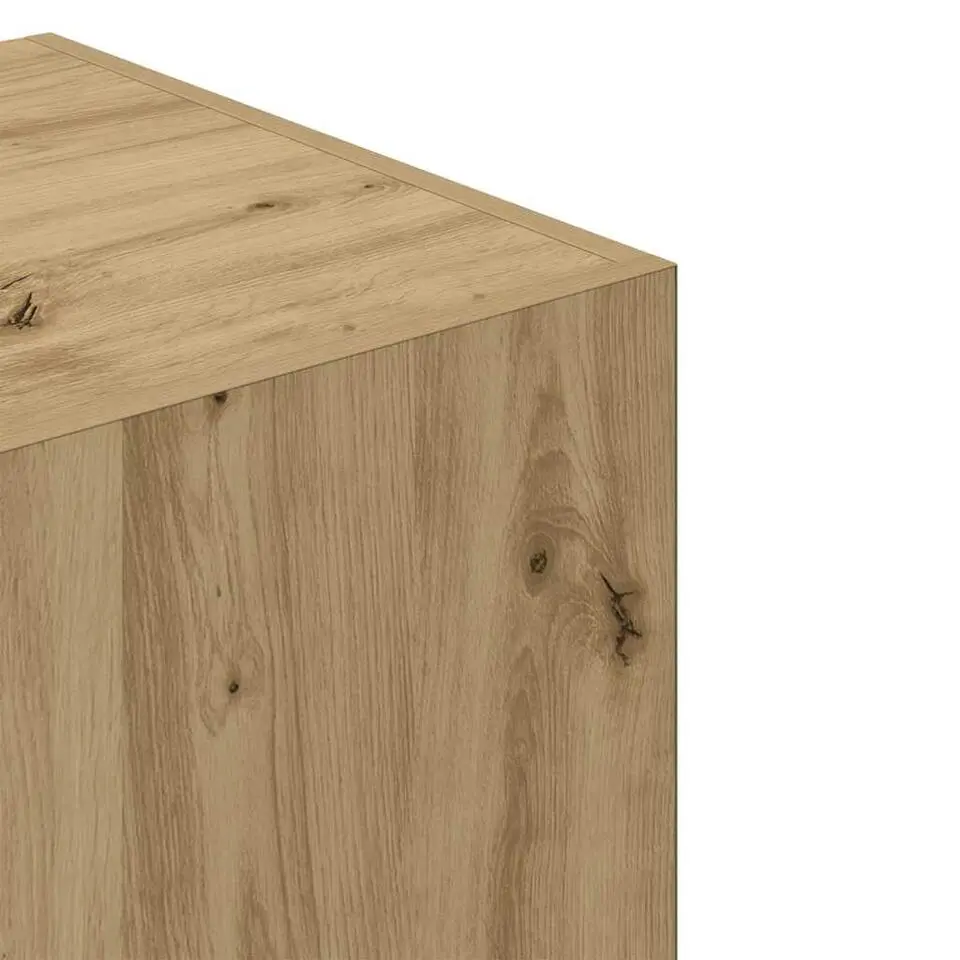 vidaXL - 2-deurs Kledingkast met 2 lades - Hout - artisan eiken - 80x52x180 cm